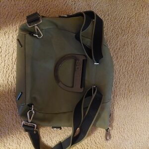 SOREL Olive Green Messenger Bag with Black Strap